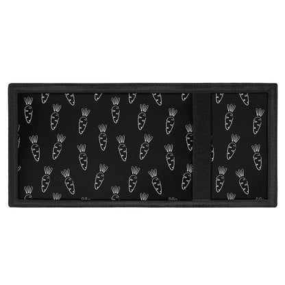 Black And White Carrot Pattern Print Trifold Wallet