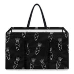 Black And White Carrot Pattern Print Utility Tote Bag