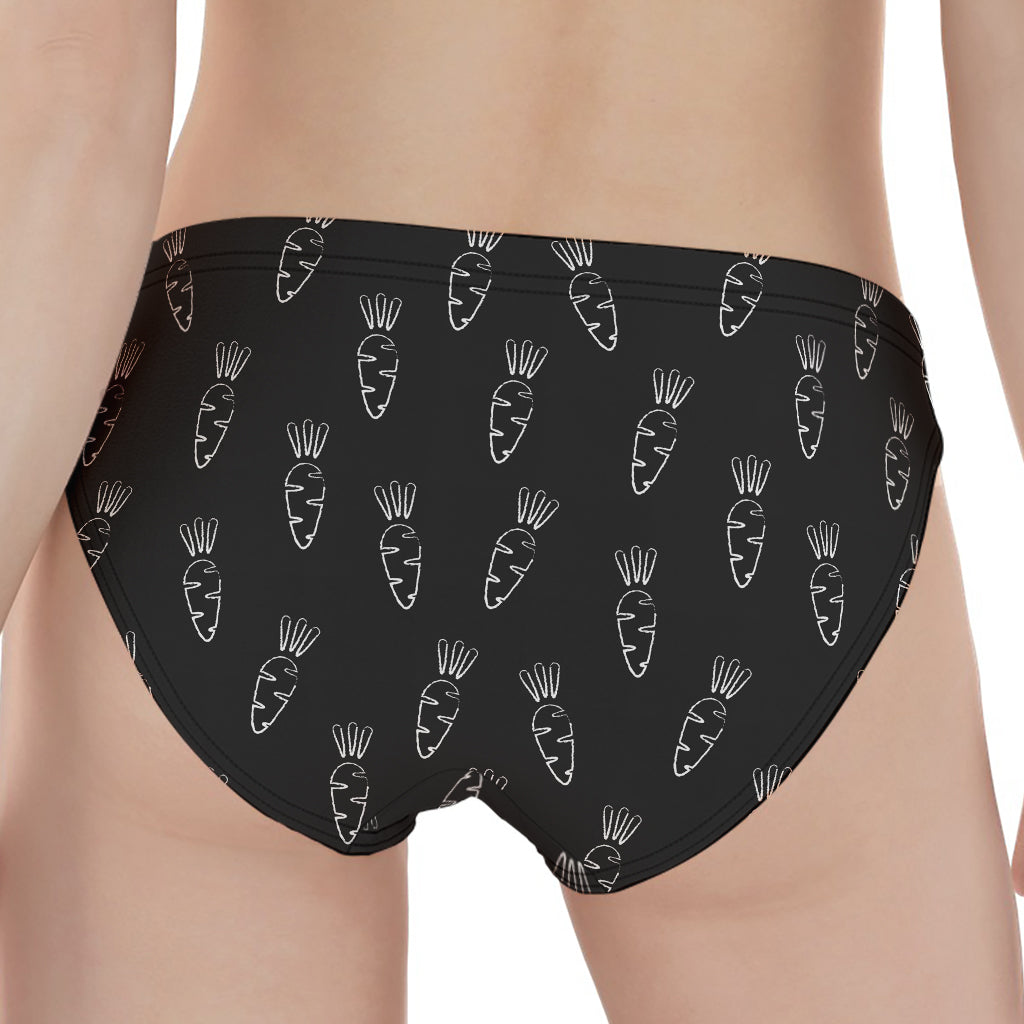 Black And White Carrot Pattern Print Women's Panties