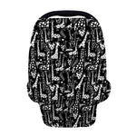 Black And White Cartoon Giraffe Print Baby Seat Cover