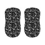 Black And White Cartoon Giraffe Print Bar Stool Covers