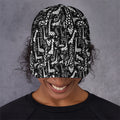 Black And White Cartoon Giraffe Print Baseball Cap