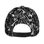Black And White Cartoon Giraffe Print Baseball Cap
