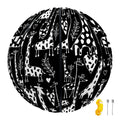 Black And White Cartoon Giraffe Print Basketball