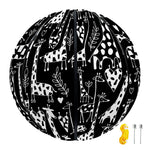 Black And White Cartoon Giraffe Print Basketball