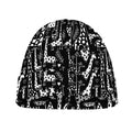 Black And White Cartoon Giraffe Print Beanie