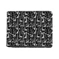 Black And White Cartoon Giraffe Print Bifold Wallet