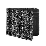Black And White Cartoon Giraffe Print Bifold Wallet