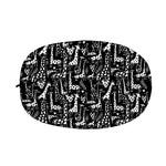Black And White Cartoon Giraffe Print Car Side Mirror Covers
