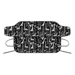 Black And White Cartoon Giraffe Print Car Windshield Snow Cover