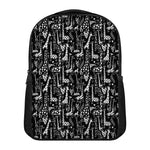 Black And White Cartoon Giraffe Print Casual Backpack