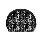 Black And White Cartoon Giraffe Print Coin Purse