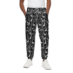 Black And White Cartoon Giraffe Print Cotton Pants