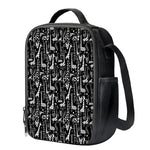 Black And White Cartoon Giraffe Print Crossbody Lunch Bag