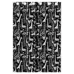 Black And White Cartoon Giraffe Print Curtain