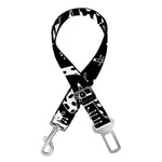 Black And White Cartoon Giraffe Print Dog Seat Belt