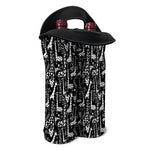 Black And White Cartoon Giraffe Print Double Neoprene Wine Tote