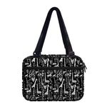 Black And White Cartoon Giraffe Print Double Strap Bible Bag