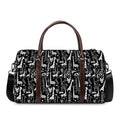 Black And White Cartoon Giraffe Print Duffel Bag