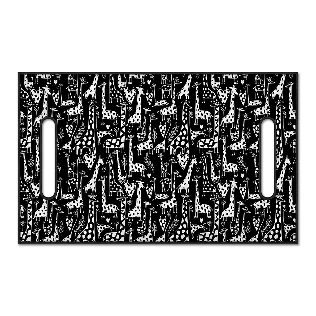 Black And White Cartoon Giraffe Print Golf Cart Seat Cover