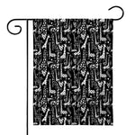 Black And White Cartoon Giraffe Print House Flag