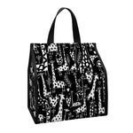 Black And White Cartoon Giraffe Print Insulated Lunch Tote