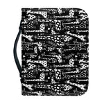 Black And White Cartoon Giraffe Print Leather Bible Cover