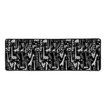 Black And White Cartoon Giraffe Print Long Kitchen Mat