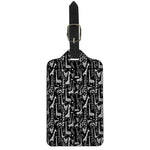 Black And White Cartoon Giraffe Print Luggage Tag