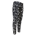 Black And White Cartoon Giraffe Print Men's Compression Pants