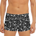 Black And White Cartoon Giraffe Print Men's Short Boxer Briefs