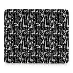 Black And White Cartoon Giraffe Print Mouse Pad