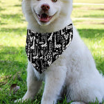 Black And White Cartoon Giraffe Print Over The Collar Dog Bandana