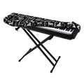 Black And White Cartoon Giraffe Print Piano Keyboard Cover