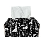 Black And White Cartoon Giraffe Print Rectangle Tissue Box Cover