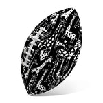 Black And White Cartoon Giraffe Print Rugby Ball