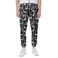 Black And White Cartoon Giraffe Print Joggers