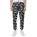 Black And White Cartoon Giraffe Print Scuba Joggers