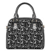 Black And White Cartoon Giraffe Print Shoulder Handbag