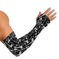 Black And White Cartoon Giraffe Print Sun Protection Arm Sleeves