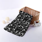 Black And White Cartoon Giraffe Print Towel