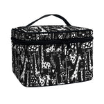 Black And White Cartoon Giraffe Print Travel Makeup Bag