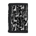 Black And White Cartoon Giraffe Print Trifold Wallet