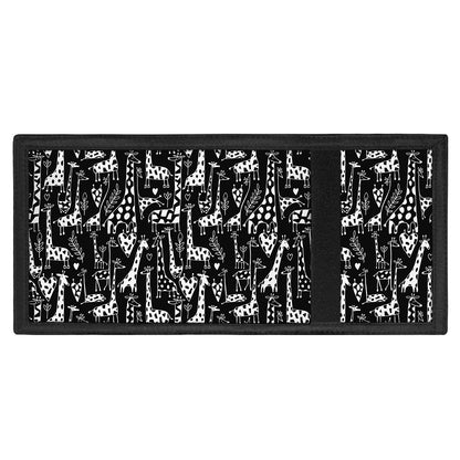Black And White Cartoon Giraffe Print Trifold Wallet