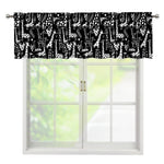 Black And White Cartoon Giraffe Print Window Valance