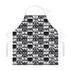 Black And White Cassette Tape Print Adjustable Apron