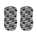 Black And White Cassette Tape Print Bar Stool Covers