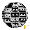 Black And White Cassette Tape Print Basketball