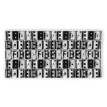 Black And White Cassette Tape Print Beach Towel