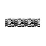 Black And White Cassette Tape Print Bed Runner